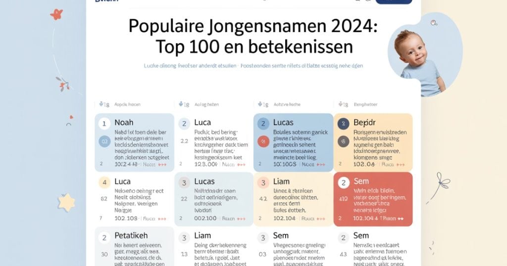 Populaire Jongensnamen 2024: Top 100 en Betekenissen