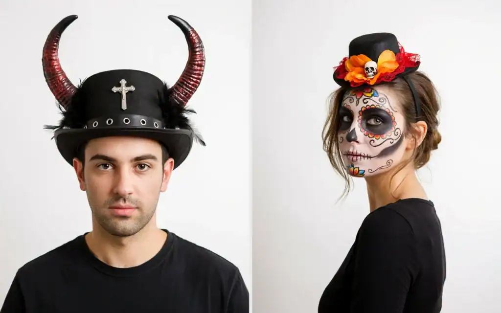 Halloween accessoires voor kinderen: pruiken, schmink en decoratie